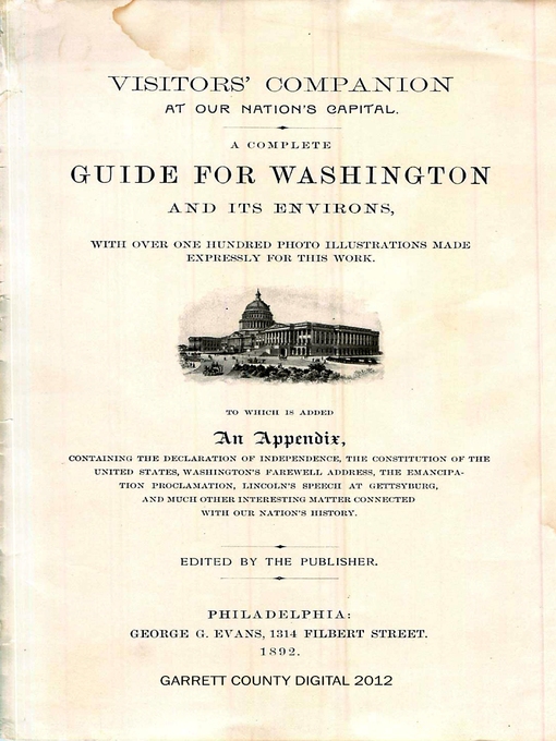 Title details for A Complete Guide for Washington and Its Environs by George G. Evans - Available